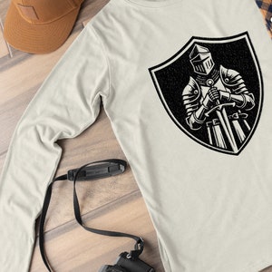 Medieval Knight Silhouette Cut Files | Medieval Knight Shield Vector Silhouette, Cameo, Cricut SVG, PNG, Dxf, Ai, Instant Download Laser image 5