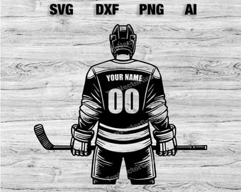 Hockeyspieler Premium SVG | Eishockey-Svg-Datei | Hockey Junge geschnitten Datei | Hockey Clipart Cricut Sublimation, Laser-Datei SVG, Png, Dxf, Ai Bundle