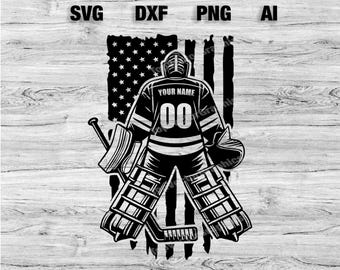 USA Hockey Torwart Premium SVG | Eishockey-Svg-Datei | Hockey Junge geschnitten Datei | Hockey Clipart Cricut Sublimation, Laser-Datei SVG, Png, Dxf Ai Bundle