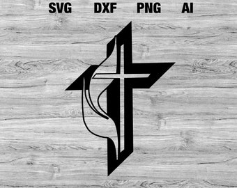 Cross Graphic DIY Crafts and Projects | Cross silhouette SVG, PNG, Dxf, Ai | Cricut, Silhouette