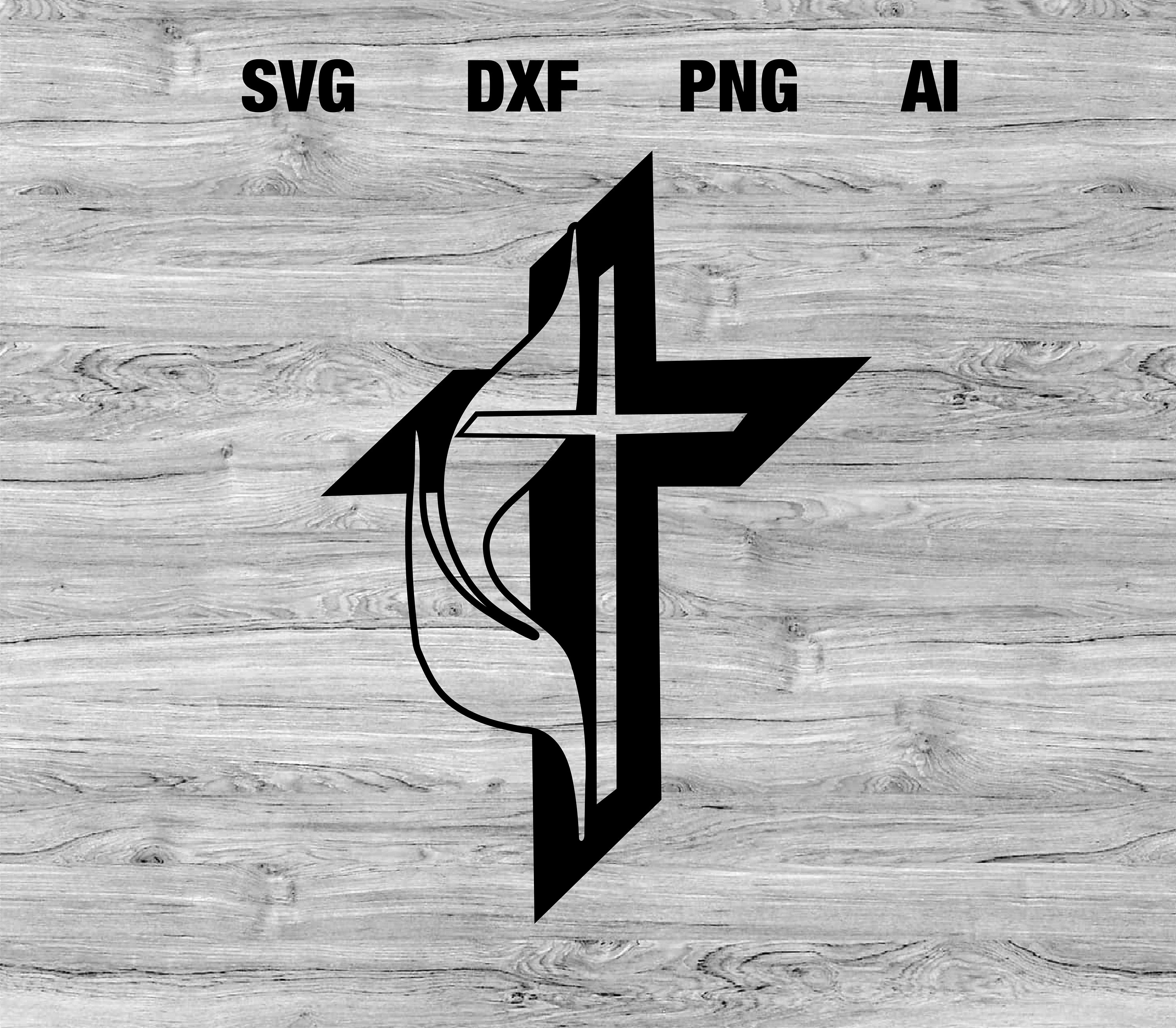 Kreuz Grafik DIY Kunsthandwerk und Projekte | Kreuz Silhouette SVG, PNG, Dxf, Ai | Cricut, Scherenschnitt