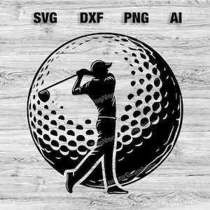Golf svg, Golfer svg, Golfing Design svg, Golf logo, Golf ball svg, Golf vector, Golf Club, SVG, PNG, Dxf, Ai, Instant Download Laser Ready