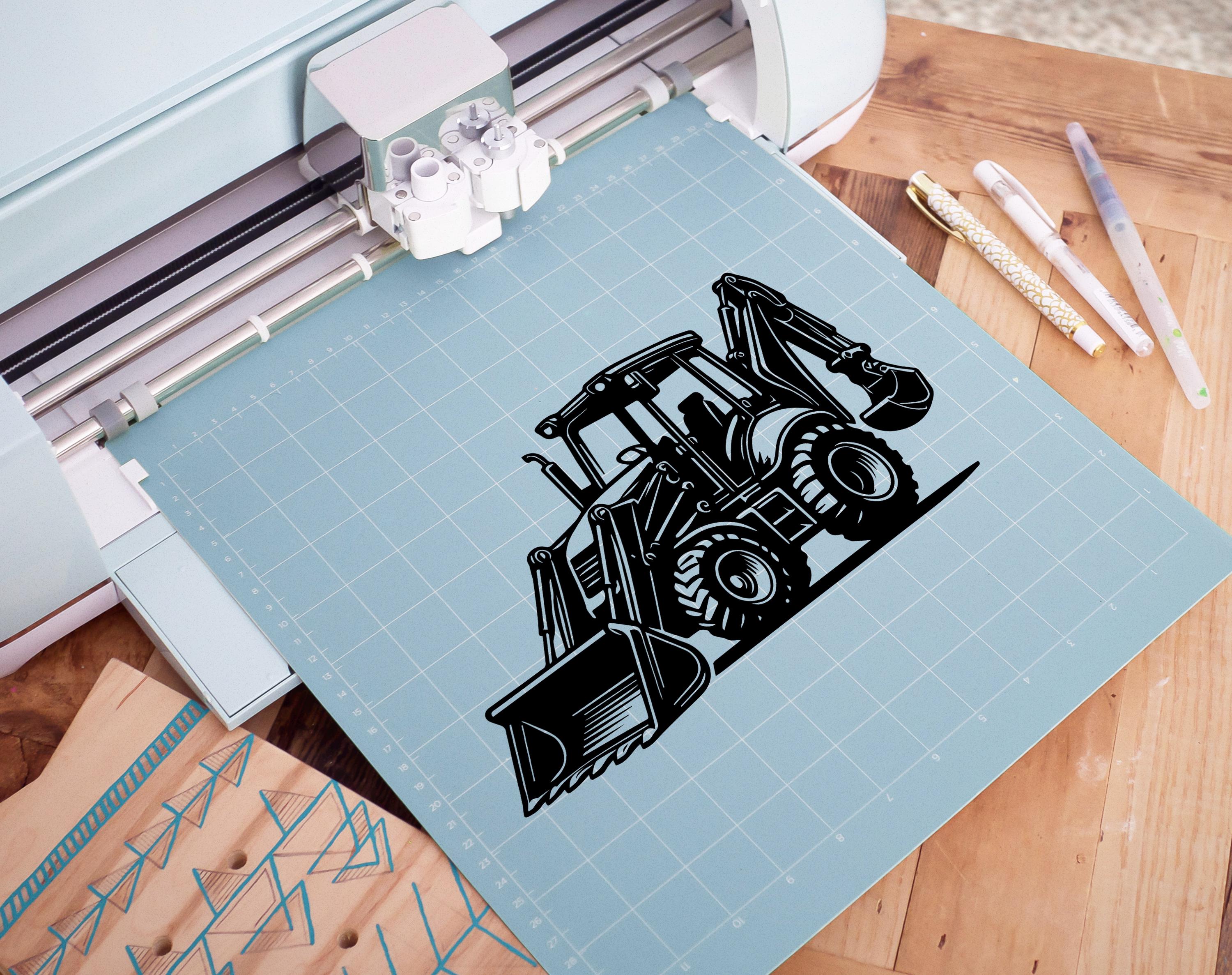 Backhoe Machine Cut File | Heavy Equipment Vector Graphic Silhouette ...