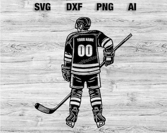 Hockeyspieler Premium SVG | Eishockey-Svg-Datei | Hockey Junge geschnitten Datei | Hockey Clipart Cricut Sublimation, Laser-Datei SVG, Png, Dxf, Ai Bundle