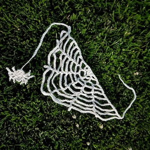 Crochet spiderweb bandana