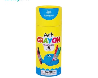 Crayón lavable Tookyland Crayón sedoso de 6 colores