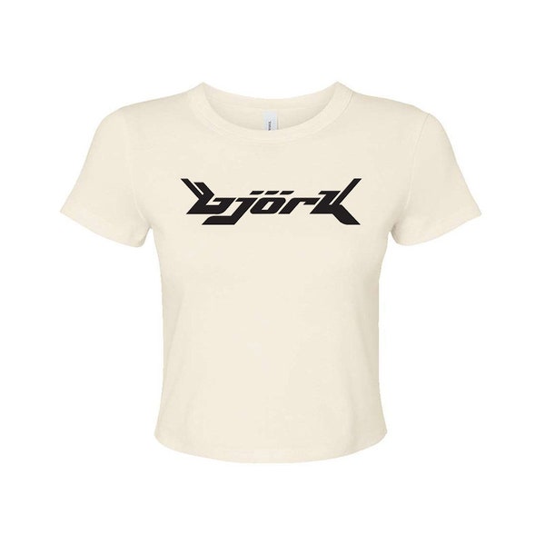 Bjork Logo Baby Tee | Vintage Concert T-Shirt | Homogenic | Indie, Alternative, Rock | Gift For Her, Band Merch, Y2K Style, Music Tee
