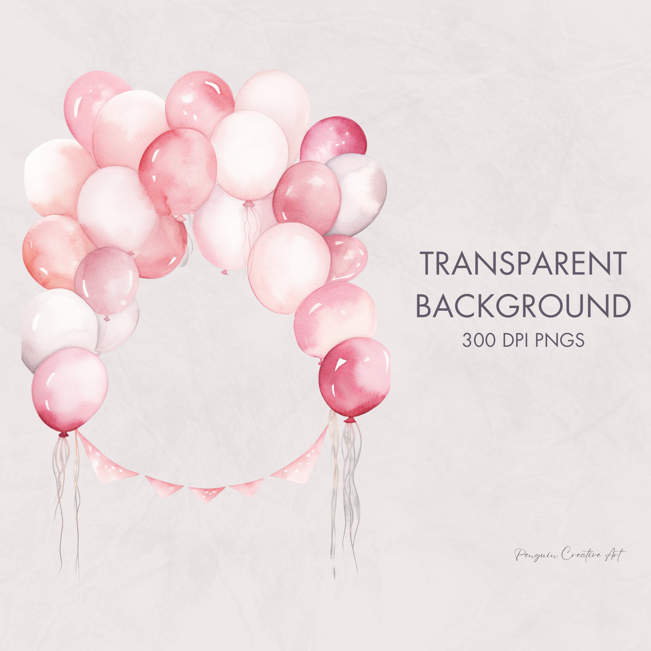 Balloon Arch Clip Art, SINGLE IMAGE, Commercial Use, Transparent Pngs