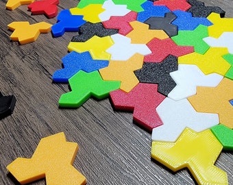 Einstein Tegels 'De Hoed' Puzzelset - Aperiodieke STEM Einstein Tegels, Hersenkraker, Mozaïektegels Wiskundige Leraar Cadeau