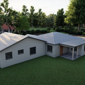 Single Family Dwelling Duplex Unit 3 bedroom 3 bathroom 2 bedroom 1 bathroom 1900 sq. ft. floor plan design image 6