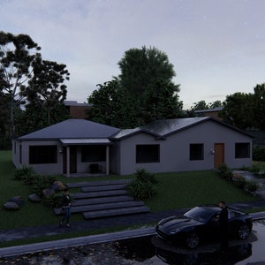 Single Family Dwelling Duplex Unit 3 bedroom 3 bathroom 2 bedroom 1 bathroom 1900 sq. ft. floor plan design image 4