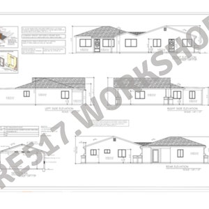 Single Family Dwelling Duplex Unit 3 bedroom 3 bathroom 2 bedroom 1 bathroom 1900 sq. ft. floor plan design image 9