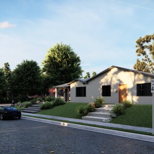 Single Family Dwelling Duplex Unit 3 bedroom 3 bathroom 2 bedroom 1 bathroom 1900 sq. ft. floor plan design image 5