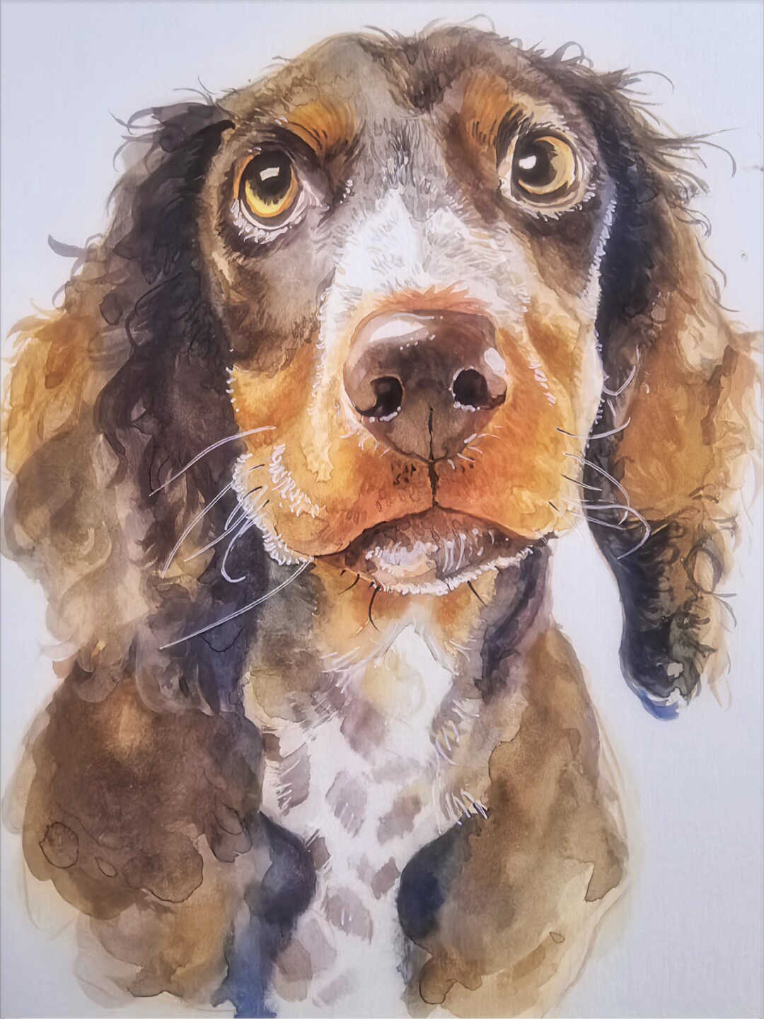 100% Handmade Watercolor Pet Portrait, Dog Portrait, Cat Portrait ...