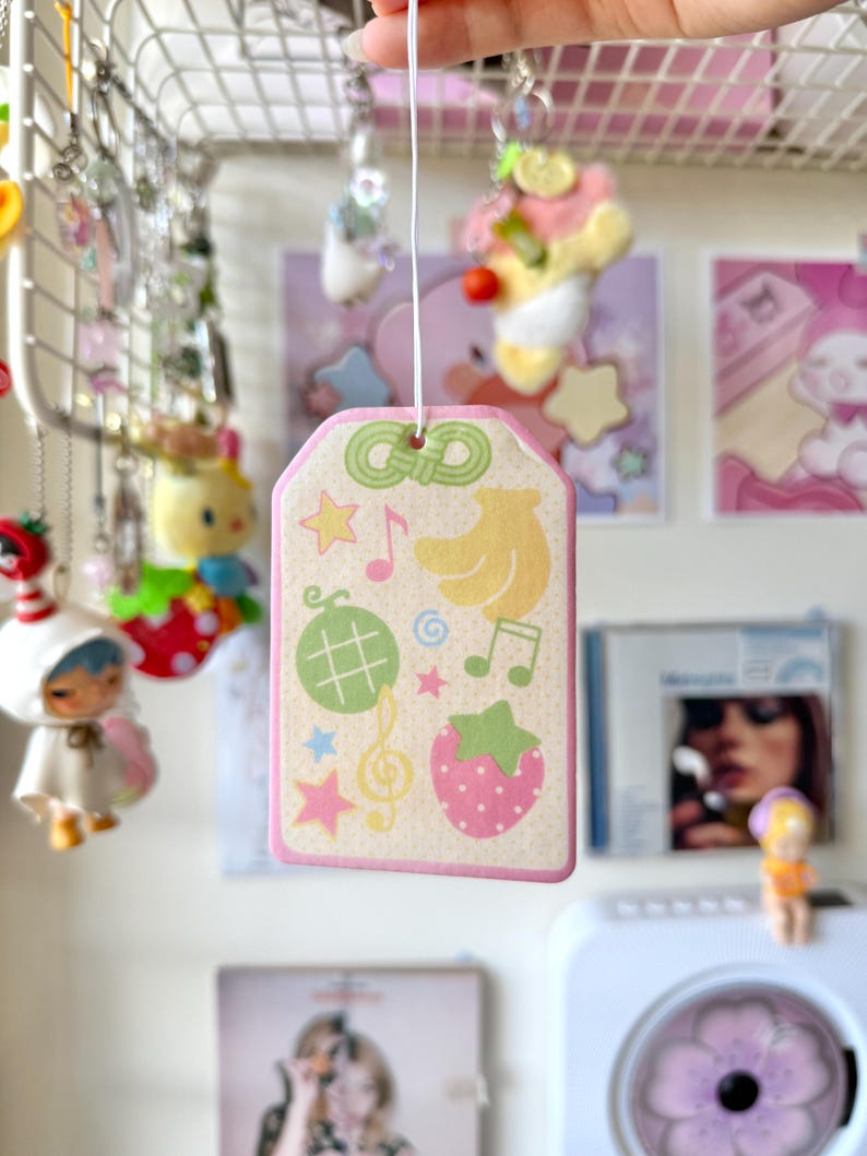 Söta luftfräschare för bilen | Olika fruktdofter | Biltillbehör | Rumsinredning | Doftande lyckobringare | Sanrio | Studio Ghibli | Miffy | Smiski bild 5