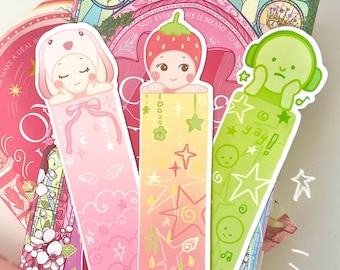 Sonny Angel Bookmark | Smiski Bookmark | Cute Double Sided Bookmark | For Journals Books Diaries | Kawaii Aesthetic Trinketcore