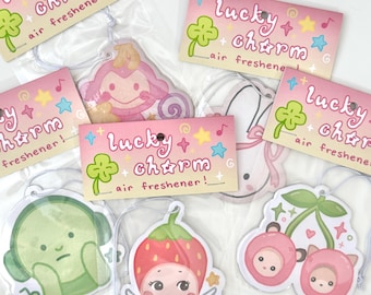 Cute Car Air Fresheners | Various Fruit Scents | Car Accessory | Room Decor | Scented Lucky Charm | Sanrio | Studio Ghibli | Miffy | Smiski