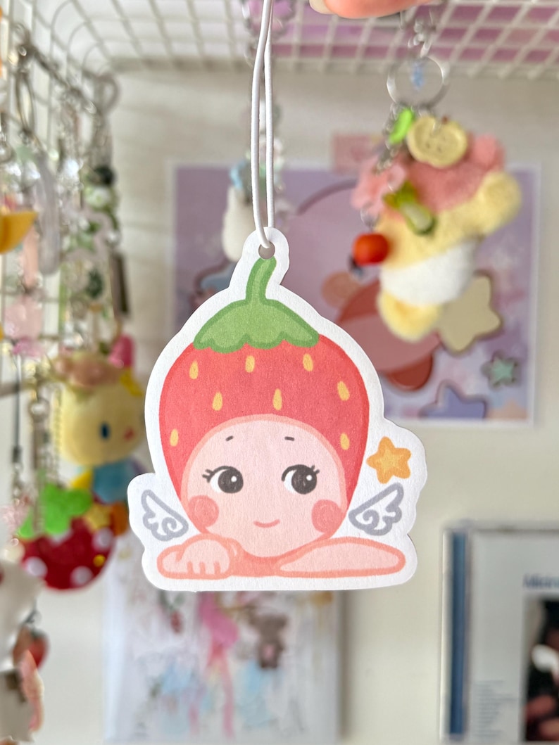 Söta luftfräschare för bilen | Olika fruktdofter | Biltillbehör | Rumsinredning | Doftande lyckobringare | Sanrio | Studio Ghibli | Miffy | Smiski bild 7