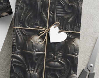 Papel de regalo H.R Giger Alien, Biomecánico, Sci-Fi - Diseño 2