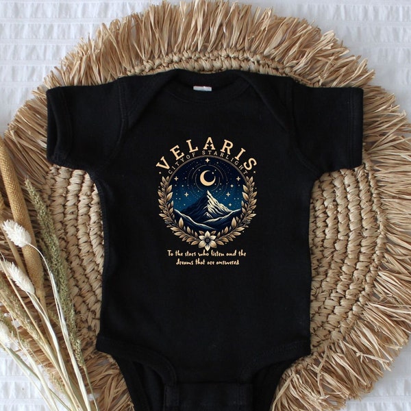 Velaris City Of Starlight Bodysuit, To The Stars Who Listen Bodysuit, ACOTAR Baby, Sarah J Maas Merch, Bookish For Baby, TOG Baby, CC Baby