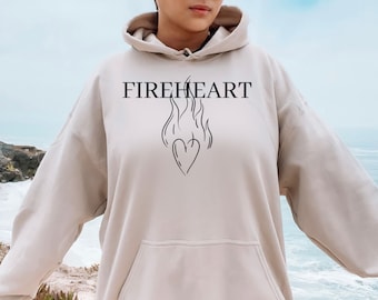 Fireheart Hoodie, Throne Of Glass, To Whatever End, ACOTAR Merch, Crescent City, SJM, Bookish, Velaris, Book Club Gift, Terrasen, Book Gift