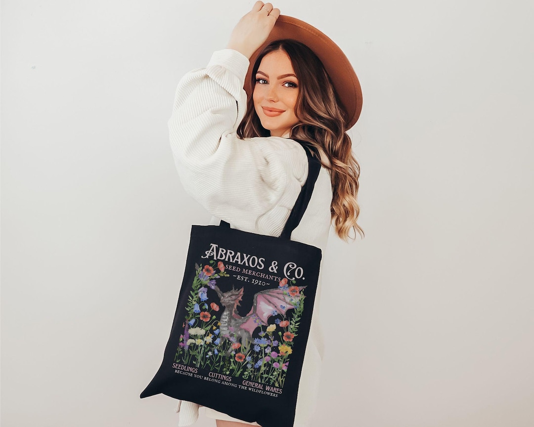 MNIGIU Tragetasche "Abraxos Garden Club" – Throne Of Glass Motiv Baumwoll-Einkaufstasche
