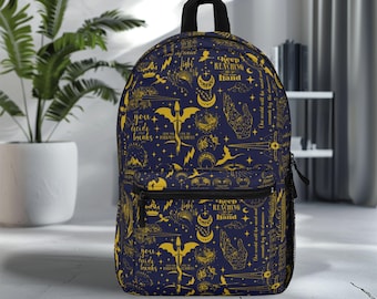 Plecak ACOTAR Massaverse Reader Sarah J Maas Merch Fantasy Gift For Reader Bookpack Throne Of Glass Backpack Crescent City Velaris Gift