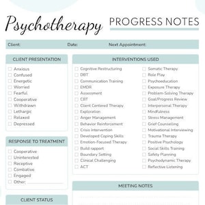 Psychotherapy Progress Notes PDF