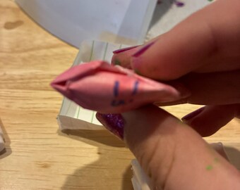 Pink paper squishy dumpling
