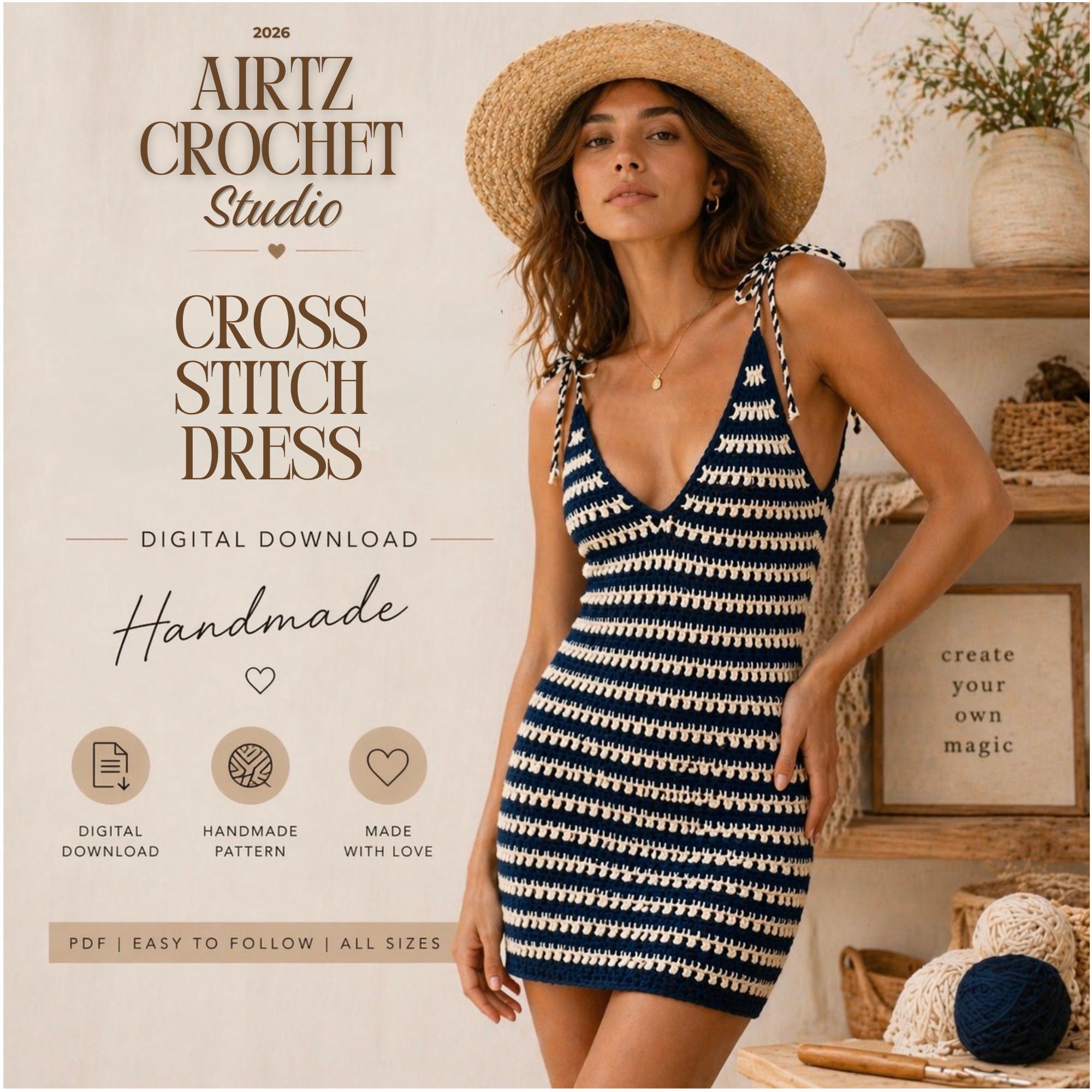 38 Crochet Dress Patterns for Every Season, from Breezy Summer Styles to Heirloom... 15 Crochet Dress Cross Stitch Mini Dress Crochet