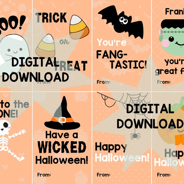 Printable Halloween Gift and Goodie Bag Tags