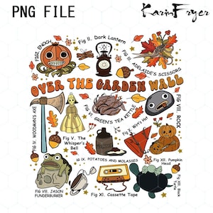Sur le mur du jardin Png, Fête des récoltes de Pottsfield Png, Pottsfield Png, Png d'Halloween rétro vintage, Sublimation d'Halloween, Automne