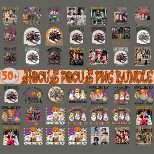 Plus de 50 Hocus Pocu PNG Bundle, Halloween Png, Sandersonn Sisters Png, Hocuss Pocu Halloween, Thug Life sorcières Png, Halloween sublimation Bundle