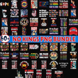 50+ No Kings In America Png Bundle, Anti-Trump Bundle, Protest Png, Democracy Png, Protest Png, Gift for Anti-MAGA Png, Patriotic, Liberal