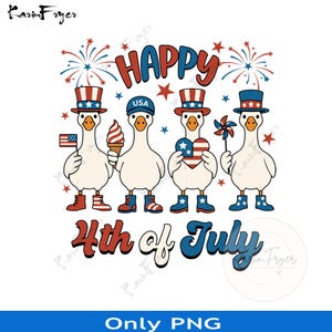 Happy 4th Of July Goose Png Patriotic Goose Png 4th of July Silly Goose Png USA Goose Sublimation Design, Independence Day Png, America png