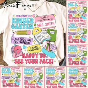 Teacher Name Custom Design, Back To School Teacher Png, Back To School Teacher Shirt Design, First Day School Png Sublimation, Custom Design