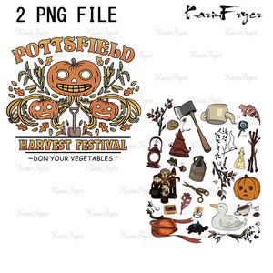 Fête des récoltes de Pottsfield Png, sur le mur du jardin Png, Pottsfield Png, Png d'Halloween rétro vintage, Design par sublimation d'Halloween