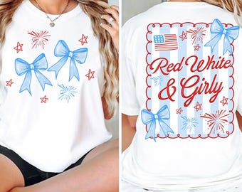 Rojo, blanco y femenino (Png), diseño de sublimación de lazo patriótico coqueto, 4 de julio (Png), estrellas y rayas (Png), libertad estadounidense (Png)