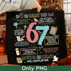 Christian 6 7 png Six Seven png 67 Christian png Meme Shirt Design, God Did It First png