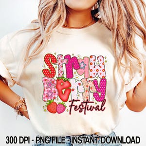 Strawberry Festival Summer Vibes Png, Preppy Strawberries Png, Strawberry Festival Png, Summer Strawberry Png, Stawberry Png, Summer Png