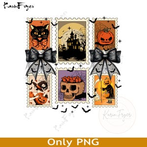 Retro Halloween Cat Ghost Png, Girly Halloween Png, Fall Png, Halloween Png, Spooky Season Png, Pumpkin Halloween, Spooky Mama png