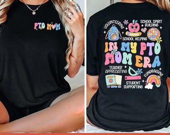 In My PTO Mom Era Png, Pto Mom Era Png, Parent Teacher Organization Shirt Png, Retro Teacher Png, Back To School Png, Teacher Association