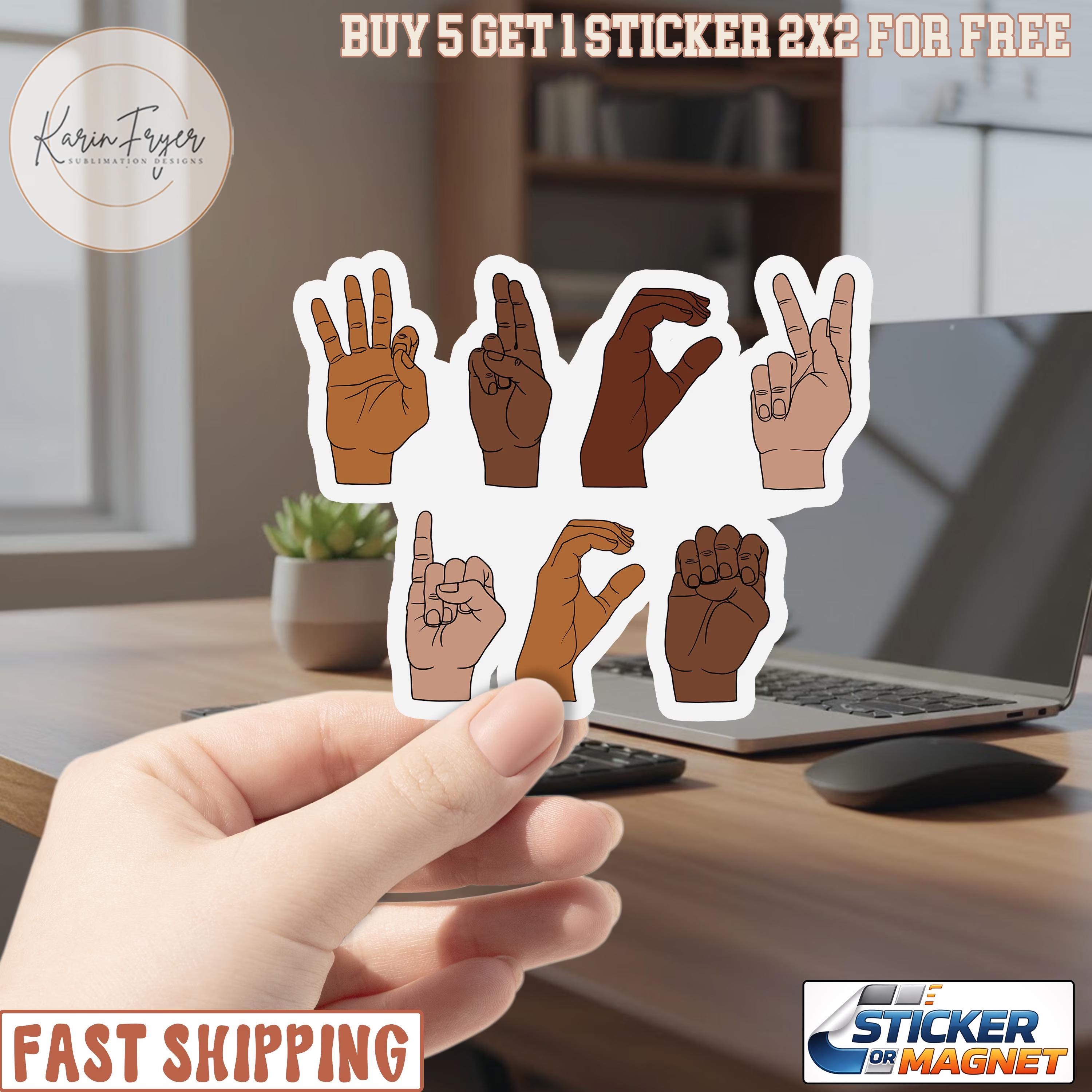 F*ck ICE Hand Sign Language Sticker/magnet, Anti-trump Resistance ...