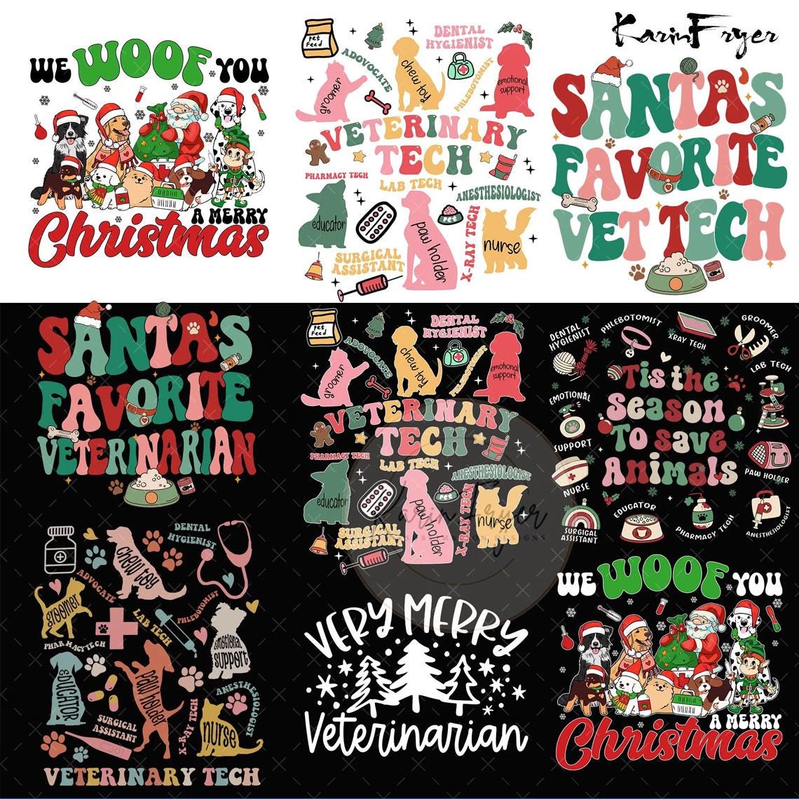9+ Digital Vet Crew Christmas Png Bundle, Vet Tech Christmas PNG, Vet Squad, Vet Tech Crew PNG, Veterinarian Christmas, Vet Assistant Gifts