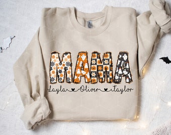 Spooky Mama Glitter Png, Auntie Png, Spooky Season Png, Retro Halloween Png,Spooky vibes Png, Fall Png, Custom Halloween Mama Sublimation