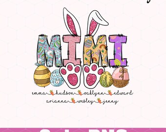 Personalized Mimi Bunny Easter Png, Grandma Peeps Easter Day, Custom Mimi Easter Png, Bunny Easter Png, Grandma Easter PNG, Digital Download