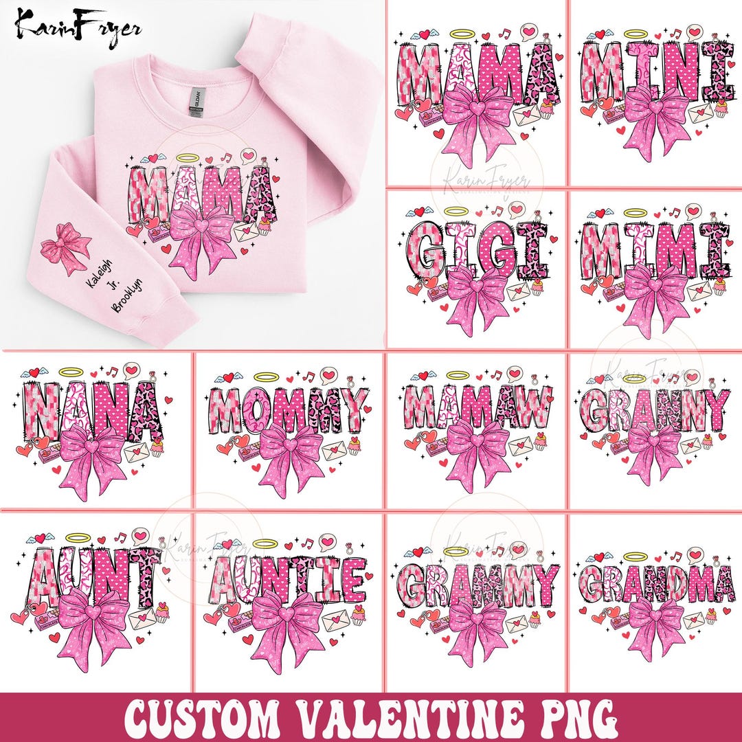 Custom Mama Valentine Sublimation PNG Designs,grandma PNG Digital ...