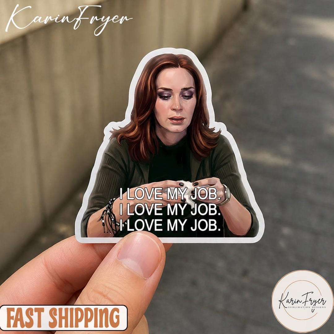 I Love My Job Devil Wears Pradan Sticker | Funny Andy Sachs Work Quote ...