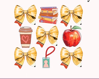 Coquette Teacher Png, Teacher Pencil Coquette Bow Png, Teach Love Inspire Png, Teacher Gift, Back To School, Teacher Appreciation Gift