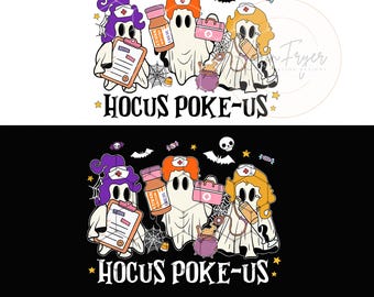 Nurse Halloween Png, Hocus Poke-us Witch Nurse Halloween Png, Hocu Pocu Nurse Png, Halloween Png,Nurse Png,Spooky Nurse Png,ER/ICU Nurse Png